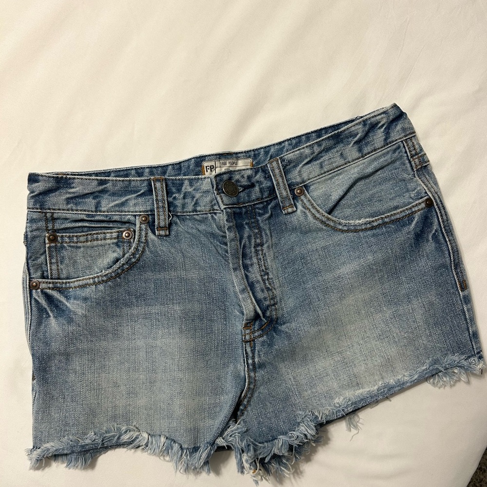 Free People Light Blue Jean Shorts
